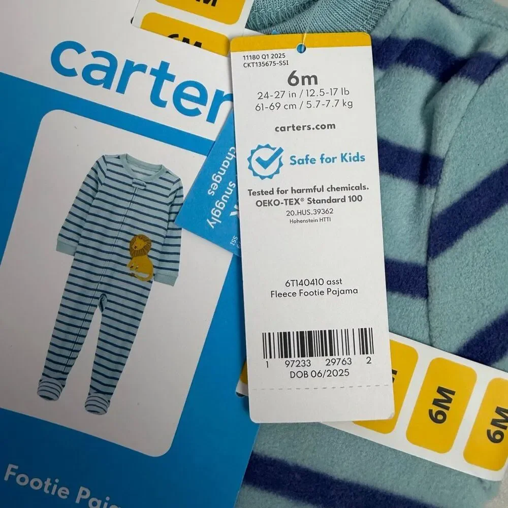 Carters Huggies Members Mark 6 month sleepers bundle of 5